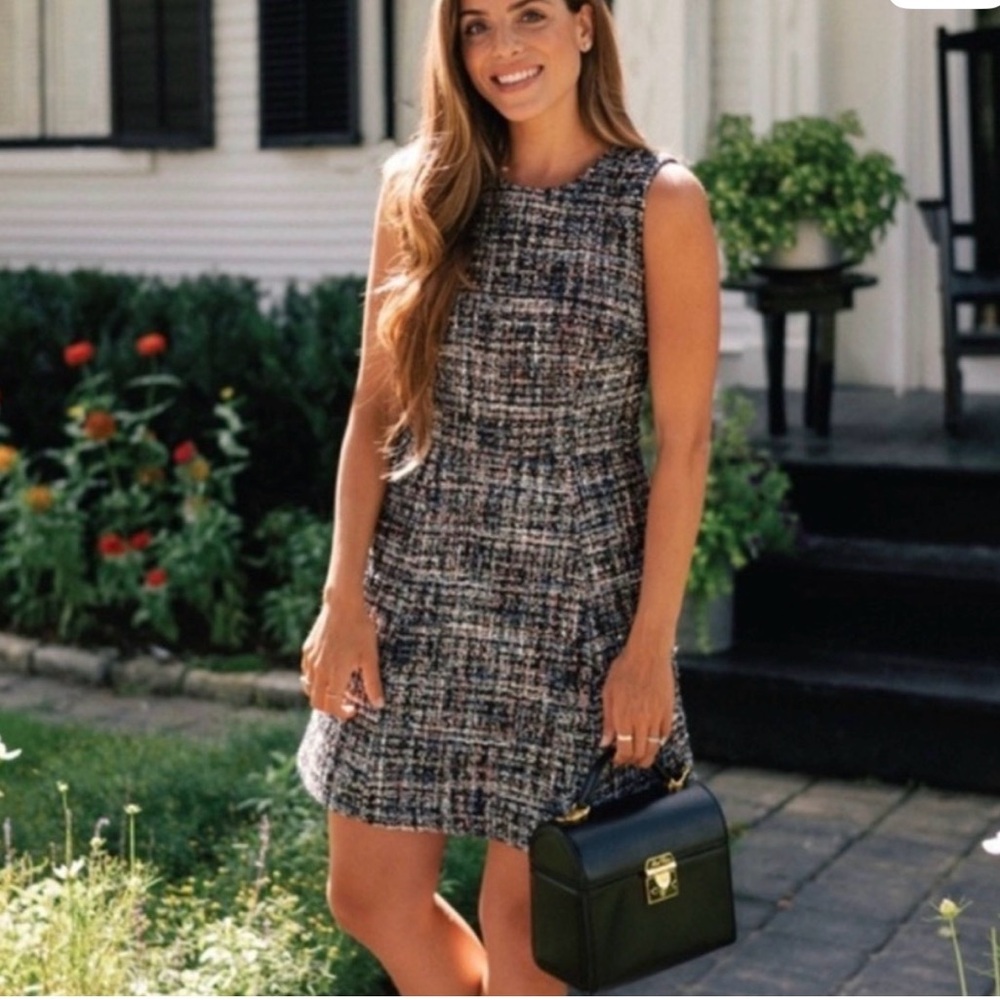 Gal Meets Glam Multicolor Tweed Dress